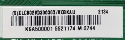 KIT DE TARJETAS PARA TV VIZIO / MAIN XLCB02K030 / 715GB722-M01-004D / FUENTE ADTVK1811ABM / 715GB897-P01-000-003S / T-CON CV500U3-T03 / E3CCBB5000D / PANEL TPT500WR-U3T03.DJ REV:S01U / DISPLAY CV500U3-T03 REV:01 / MODELOS M50Q7-J01 LTYHG7KX	 - Imagen 6